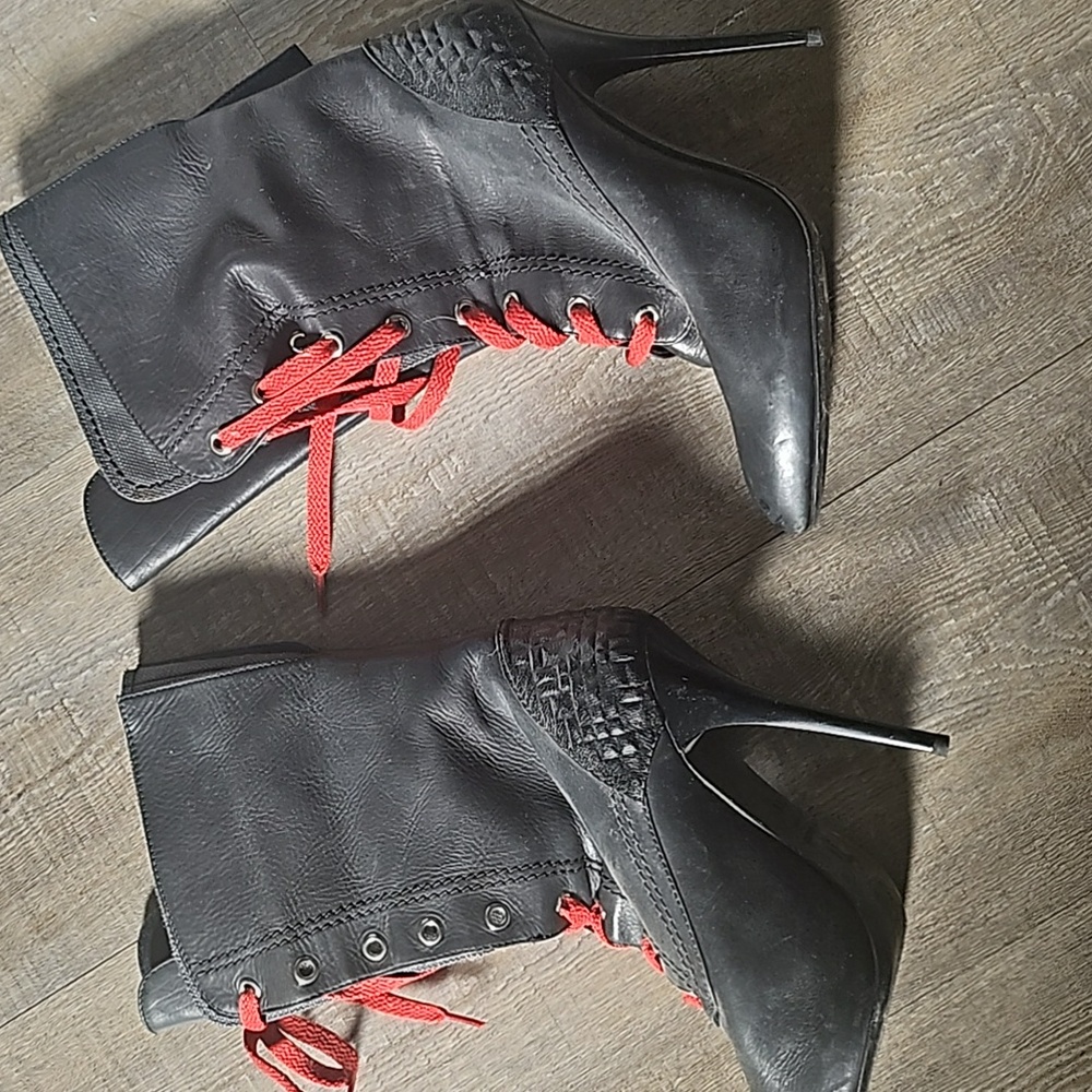Lace up booties